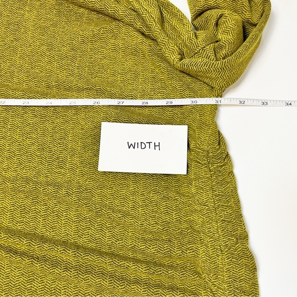bryn Walker Ruched‎ Side Tunic Top Medium green French terry stretch lagenlook - Picture 6 of 10